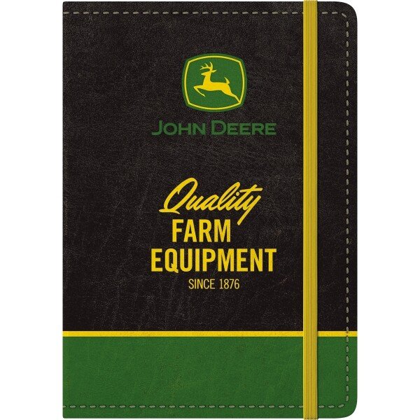 Notizbuch John Deere – Farm Equipment Logo Black