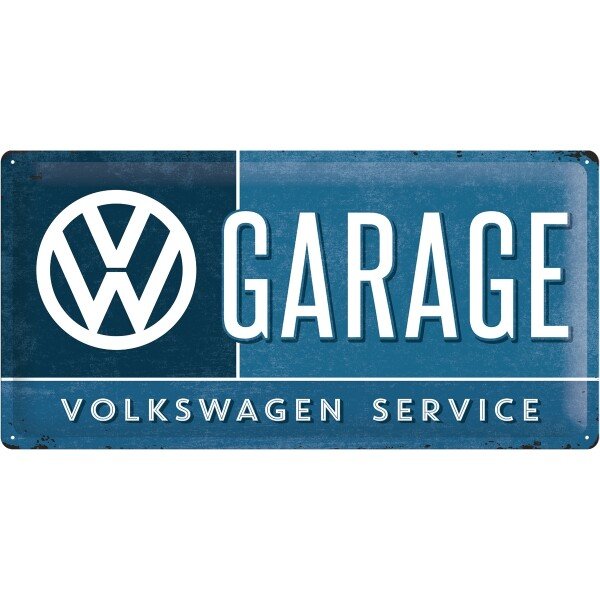 Blechschild VW – Garage (25x50 cm)