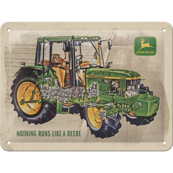 Blechschild John Deere – Nothing Runs Like A Deere (15x20 cm)