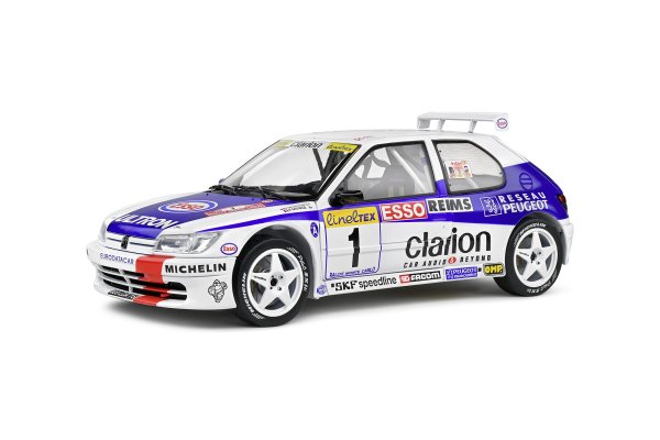 Peugeot 306 Maxi - Rallye Monte Carlo - 1996- #1 F.Delecour/M.Sauvage weßi, 1:18