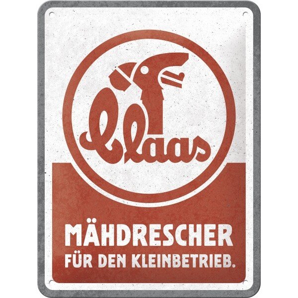 Blechschild Class – Mähdrescher (15x20 cm)