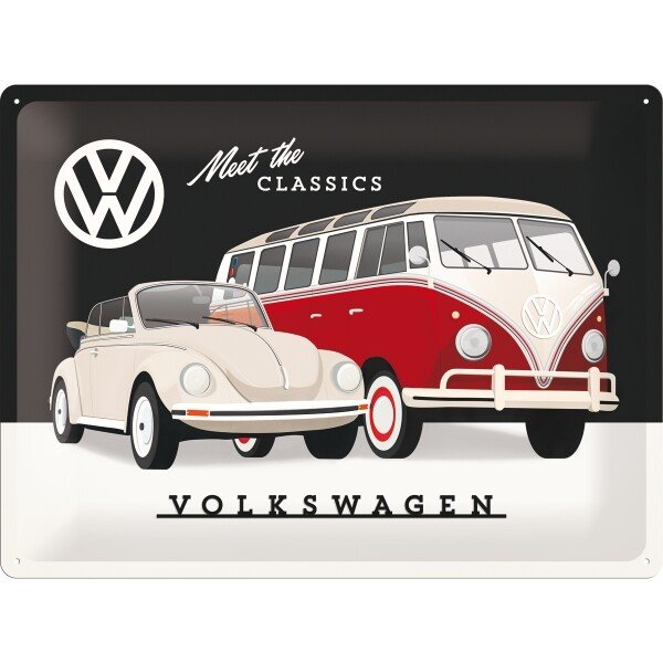 Blechschild VW – Meet The Classics (40x30 cm)