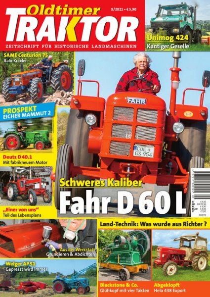 Oldtimer Traktor 9/2021 – Zeitschrift für historische Landmaschinen