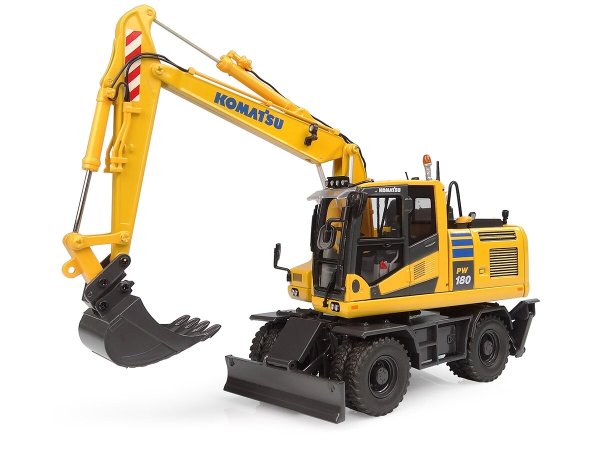 Komatsu PW180-11 Radbagger mit Schaufel und Hammer, 1:50