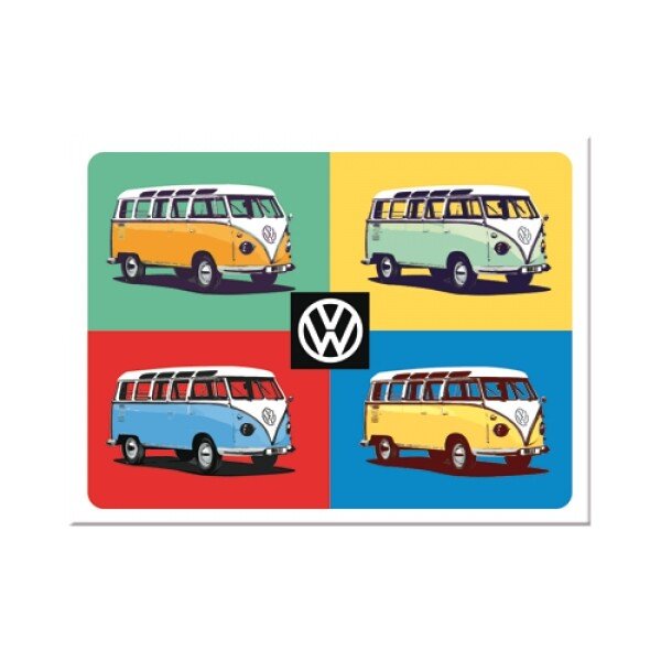 Magnet VW Bulli – Pop Art (6x8 cm)