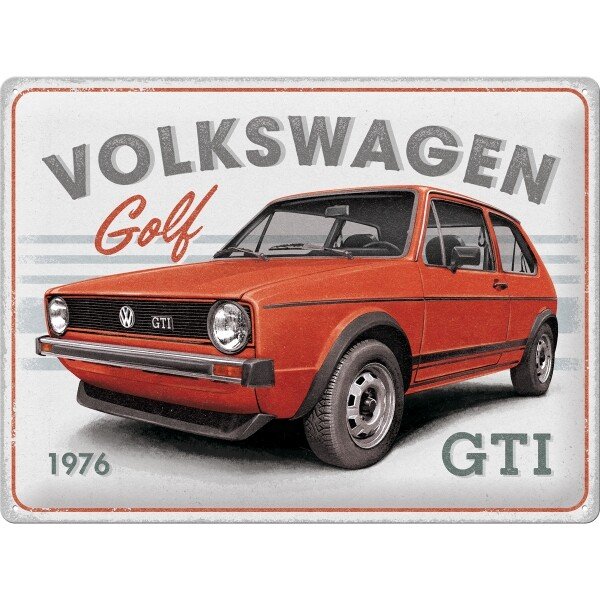 Blechschild VW – Golf GTI 1976 (40x30 cm)