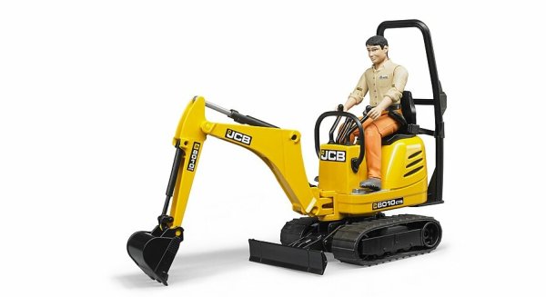 JCB Mikrobagger 8010 CTS und Bauarbeiter