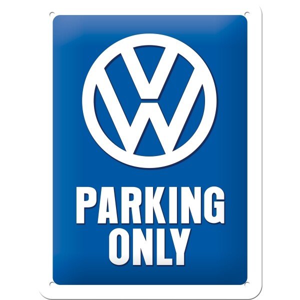 Blechschild VW – Parking Only (15x20 cm)