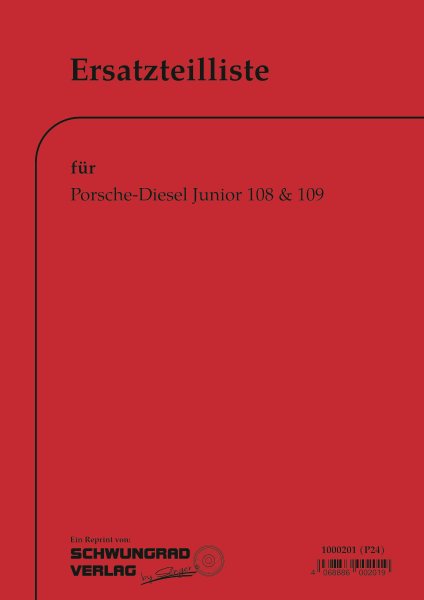 Porsche-Diesel – Ersatzteilliste für Junior 108 und 109