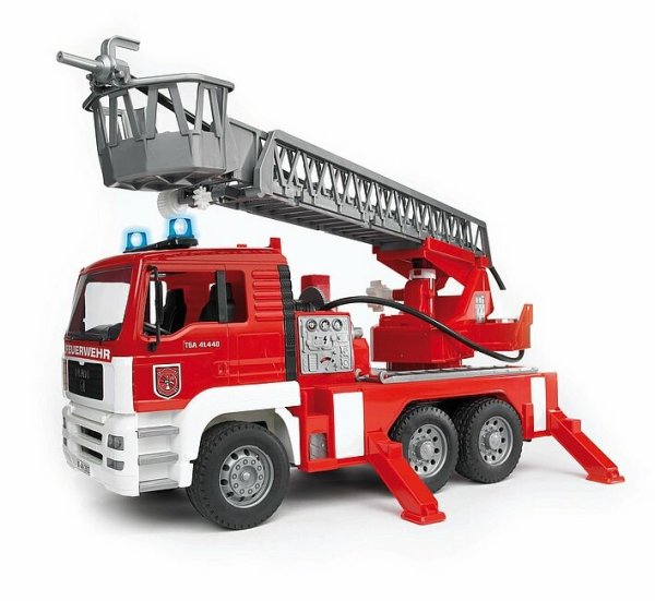 MAN TGA Feuerwehr m. Drehleiter, Wasserpumpe + Light & Sound Module