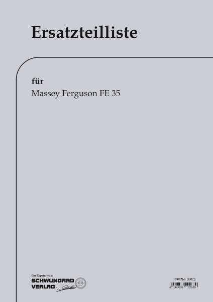 Massey Ferguson – Ersatzteilliste für FE35 (MF35)