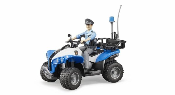 Polizei-Quad mit Polizist und Ausstattung