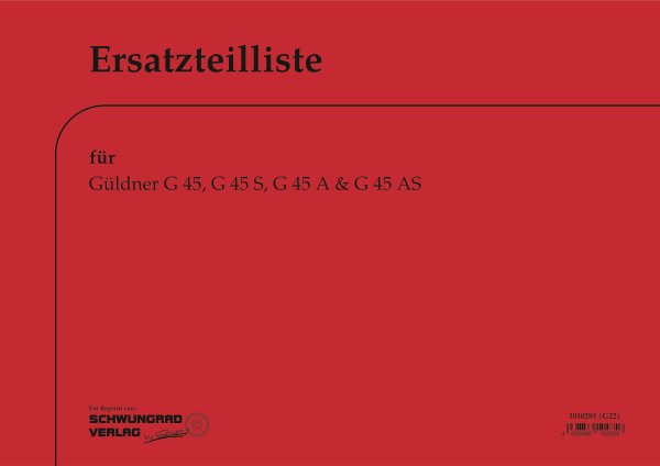 Güldner – Ersatzteilliste für G45, G45A, G45S und G45AS